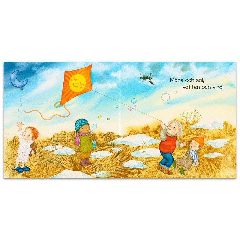 Måne och sol - Sjunga-med-bok