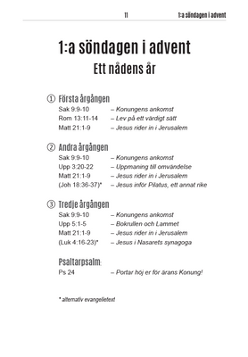 Kyrkoårets texter - Kärnbibeln - Alla tre årgångar