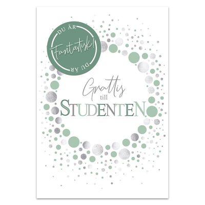 Kort - Grattis till Studenten - Dubbelt