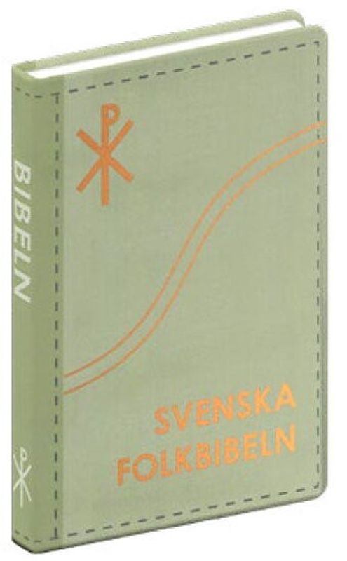 Svenska Folkbibeln 2015, slimline, grön linnestruktur