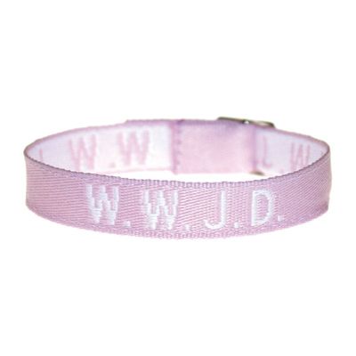Tygarmband - WWJD - olika färger