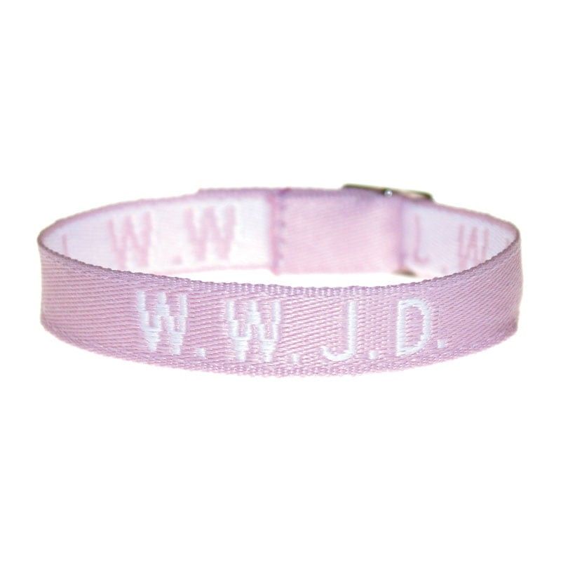 Tygarmband - WWJD - olika färger