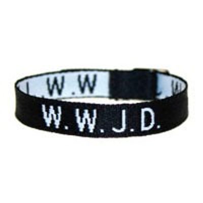 Tygarmband - WWJD - olika färger