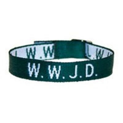 Tygarmband - WWJD - olika färger