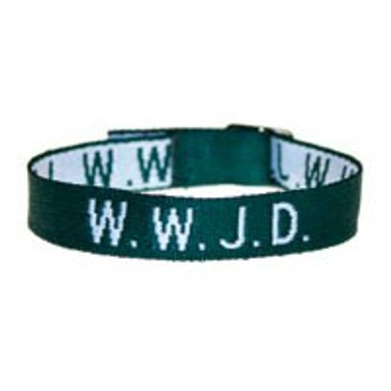 Tygarmband - WWJD - olika färger