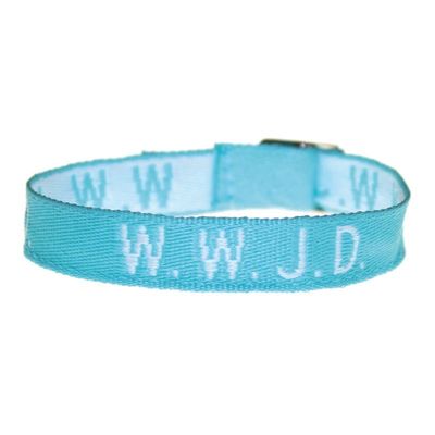 Tygarmband - WWJD - olika färger