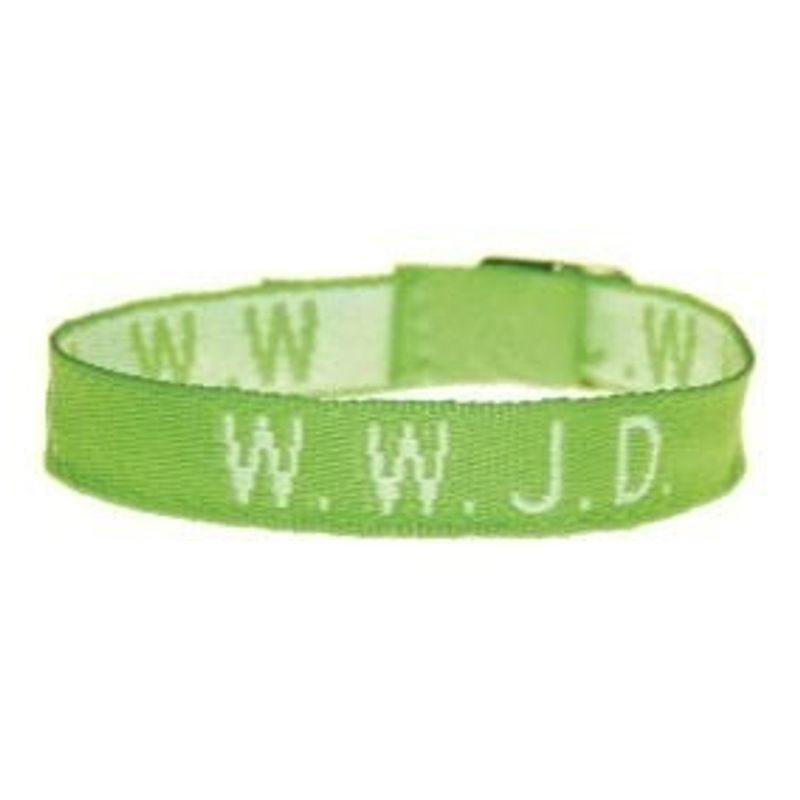 Tygarmband - WWJD - olika färger