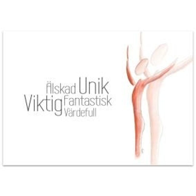 Vykort - Älskad, Unik