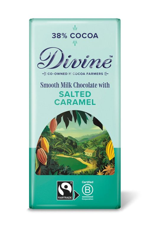 Divine, mjölkchoklad med salted caramel
