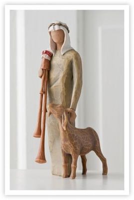 Zampognaro: Shepherd with Bagpipe - Willow Tree