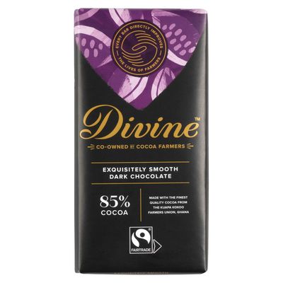 Divine Dark Chocolate 85%, 90g