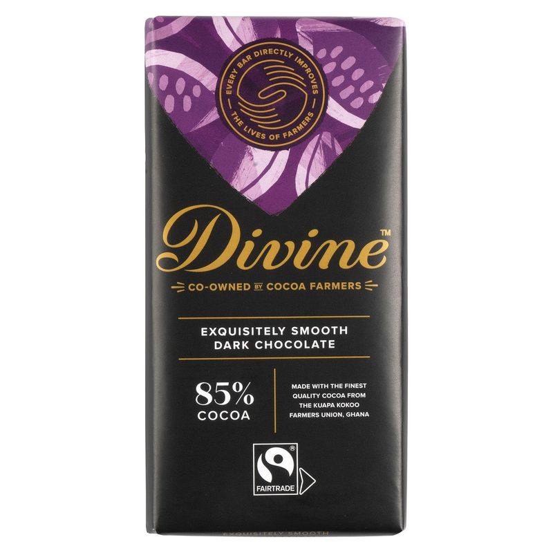 Divine Dark Chocolate 85%, 90g