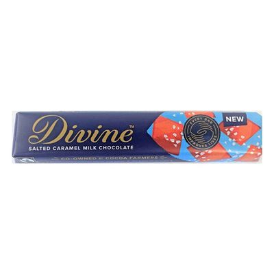 Divine Milk Chocolate with Salted Caramel, 35g