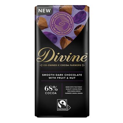 Divine Dark Chocolate 68% with Fruit & Nut, 90g