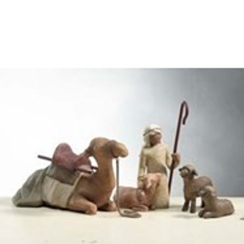 Shepherd and Stable Animals - Willow Tree