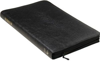 Svenska Folkbibeln 2015 - Slimline - Konstskinn/Dragkedja - Svart