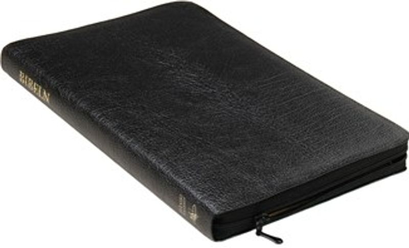 Svenska Folkbibeln 2015 - Slimline - Konstskinn/Dragkedja - Svart