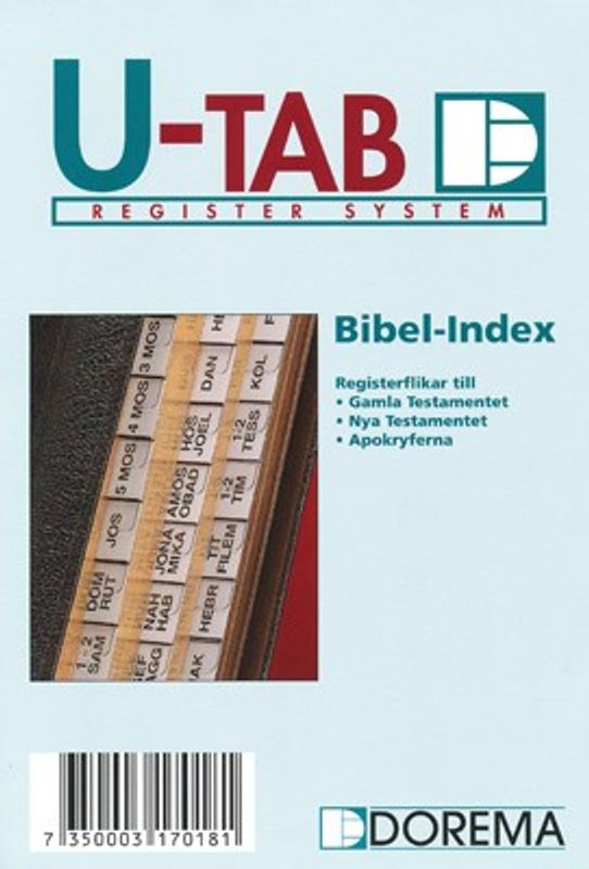 Bibelregister - GT, NT och Apokryferna - svart/vit