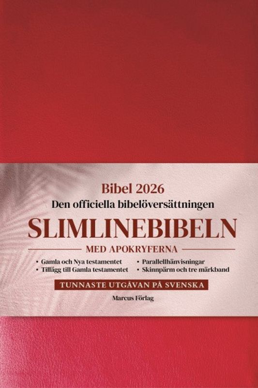 Slimlinebibeln 2026 - röd - med apokryferna
