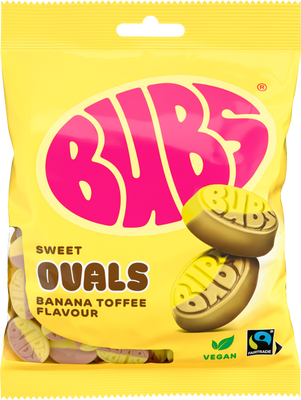 BUBS Banana Toffe OVALS 90g
