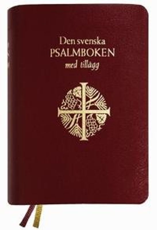 Den svenska psalmboken med tillägg, present, guldsnitt