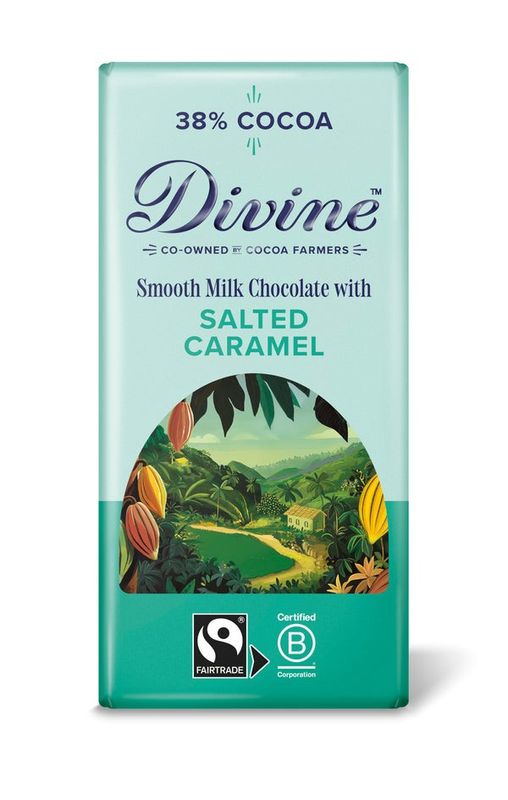 Divine Milk Chocolate with Salted Caramel, 90g