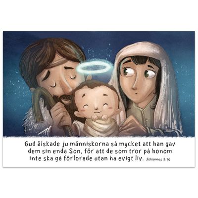 Julkort - Gud älskade ju människorna