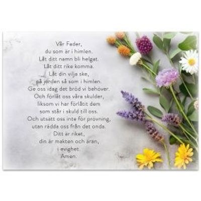 Vykort - Vår Fader, du som är i himlen. Låt ditt namn bli helgat