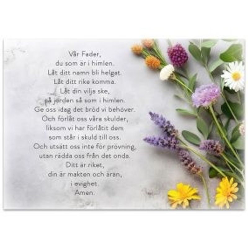 Vykort - Vår Fader, du som är i himlen. Låt ditt namn bli helgat