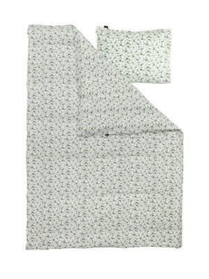 Fagerhult Grön Blommor Bäckebölja Bäddset Enkeltäcke 150x210 Kosta Linnewäfveri
