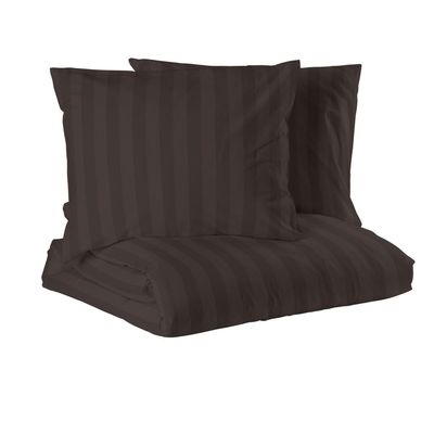 Hotell Mirage Bäddset Satin Choklad Dubbeltäcke 220x210 Redlunds