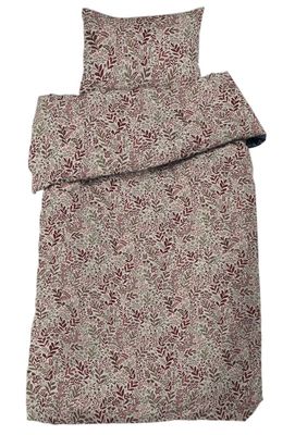 Hage Vinröd blommigt Bäddset Enkeltäcke 150x210 Redlunds