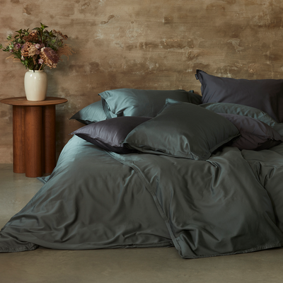 Bamboo Solid Green Påslakan 150x210 Gripsholm