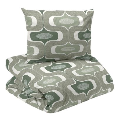 Ludvig Ljusgrön Bäddset Enkeltäcke 150x210 Redlunds