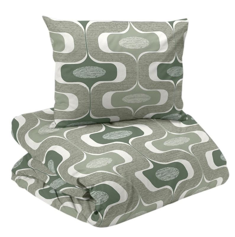 Ludvig Ljusgrön Bäddset Enkeltäcke 150x210 Redlunds