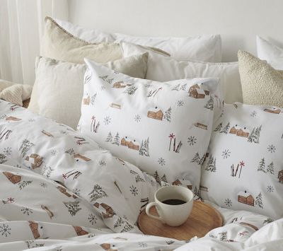 Vinterdala Jul Grön Bäddset Dubbeltäcke 220x210 Borganäs of Sweden