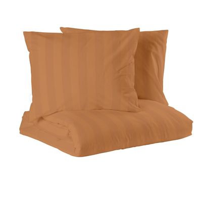 Hotell Mirage Bäddset Satin Guld/Orange Dubbeltäcke 220x210 Nina Royal