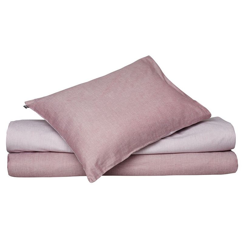 Örngott Runmarö Randigt Chambray Rosa/Vit 50x60 Classic Textile