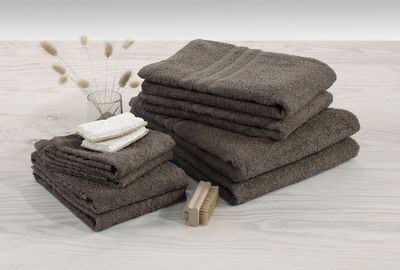 Basic Frotté Brun Badrumshandduk Borganäs of Sweden