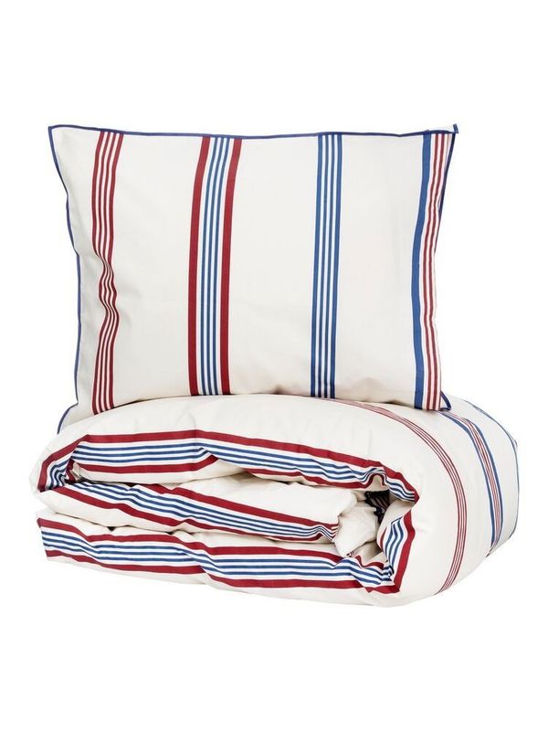 Sydkoster Beige Percale Randigt Bäddset Enkeltäcke 150x210 Lord Nelson Victory