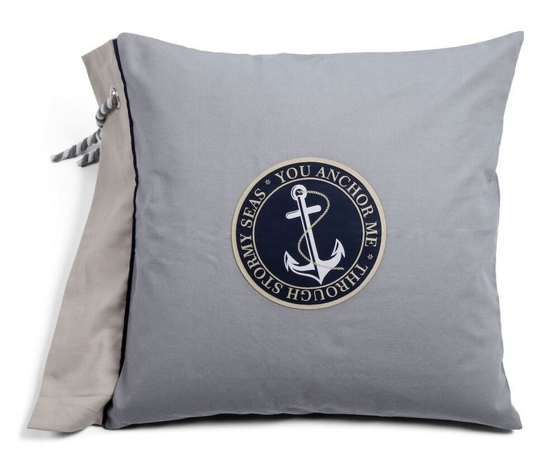 Anchor Grå Maritim Kuddfodral 50x50 Lord Nelson Victory