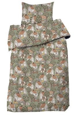 Åsgränd Grön Bäddset Enkeltäcke 150x210 Redlunds