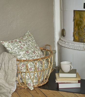 Vera Grön Blommigt Bäddset Enkeltäcke 150x210 Borganäs of Sweden