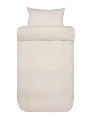 Harmoni Satin Elfenben Bäddset Enkeltäcke 150x210 Höie