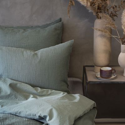 Enfärgat Grön Påslakan Dubbeltäcke 220x210