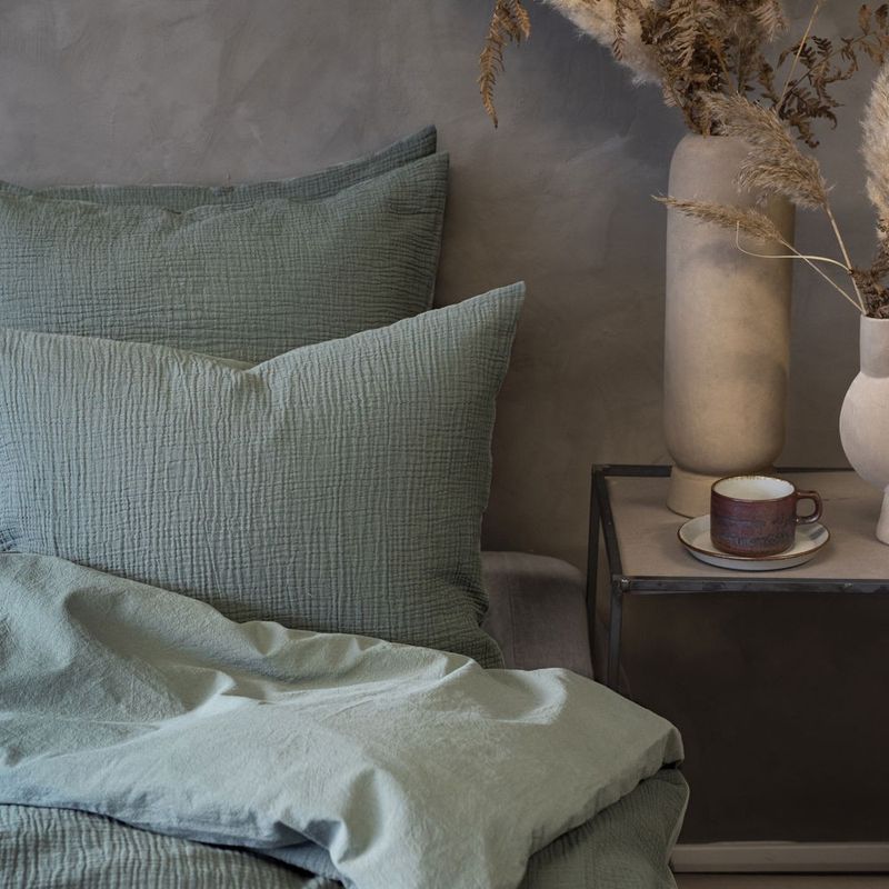 Enfärgat Grön Påslakan Dubbeltäcke 220x210