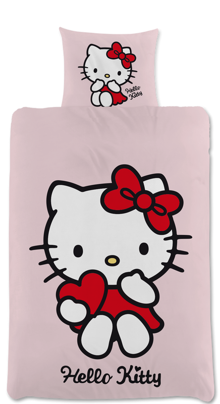 Hello Kitty Rosa Barn Bäddset Enkeltäcke 150x210