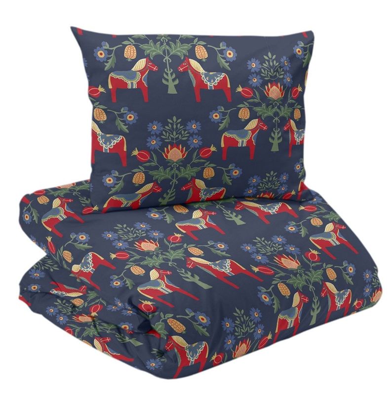 Risa Marin Dalahäst Bäddset Enkeltäcke 150x210 Redlunds