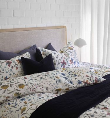 Tilde Satin Blommor Multi Bäddset Enkeltäcke 150x210 Turiform