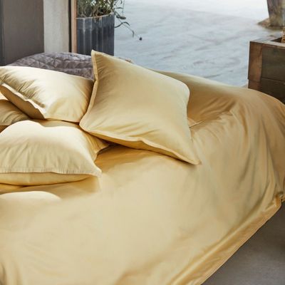 Bamboo Solid Gul Påslakan 150x210 Gripsholm